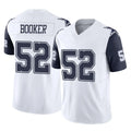 BIPIHUC D.Cowboys #52 Tyler Booker Player White-Navy Limited Vapor F.U.S.E. Home Game Stitched Jerseys