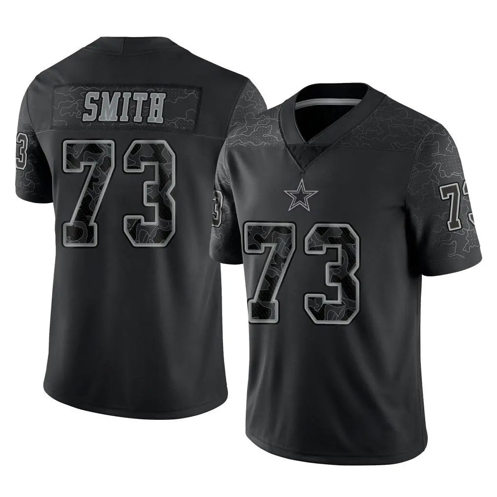 BIPIHUC D.Cowboys #73 Tyler Smith Player Black Limited Reflective Home Game Stitched Jerseys