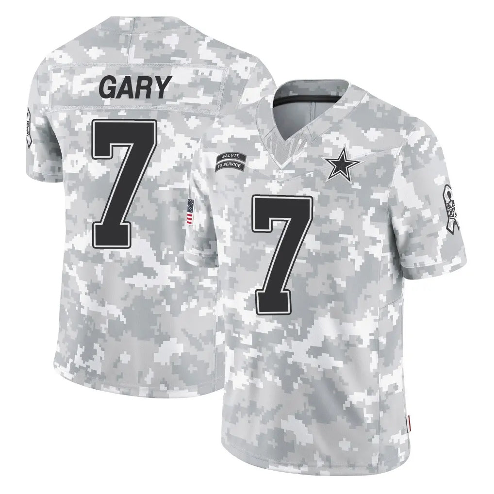 BIPIHUC D.Cowboys #7 Rashan Gary Player Arctic Camo Salute to Service Limited Home Game Stitched Jerseys