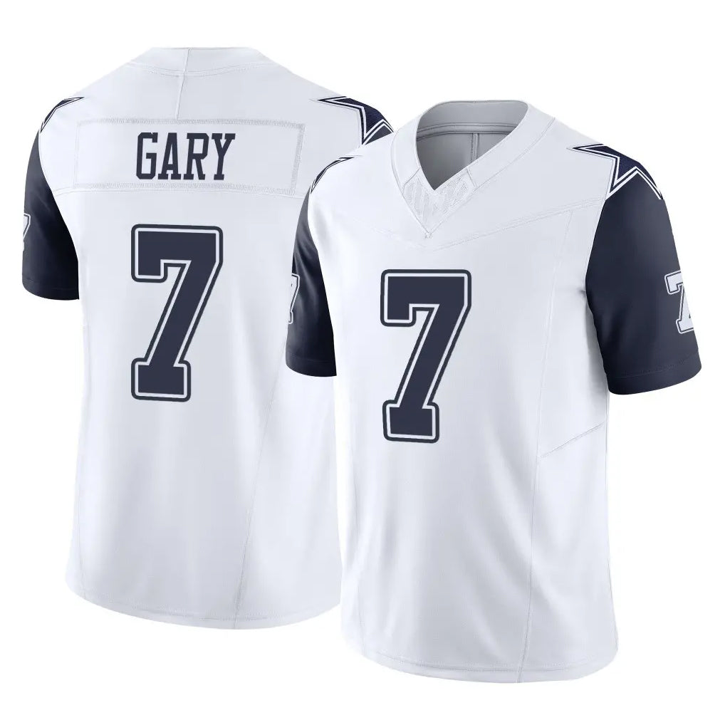 BIPIHUC D.Cowboys #7 Rashan Gary Player White-Navy Limited Vapor F.U.S.E. Home Game Stitched Jerseys