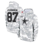 BIPIHUC D.Cowboys #87 Jake Ferguson Player Arctic Camo Salute to Service Hoodies Limited Game Stitched Jerseys