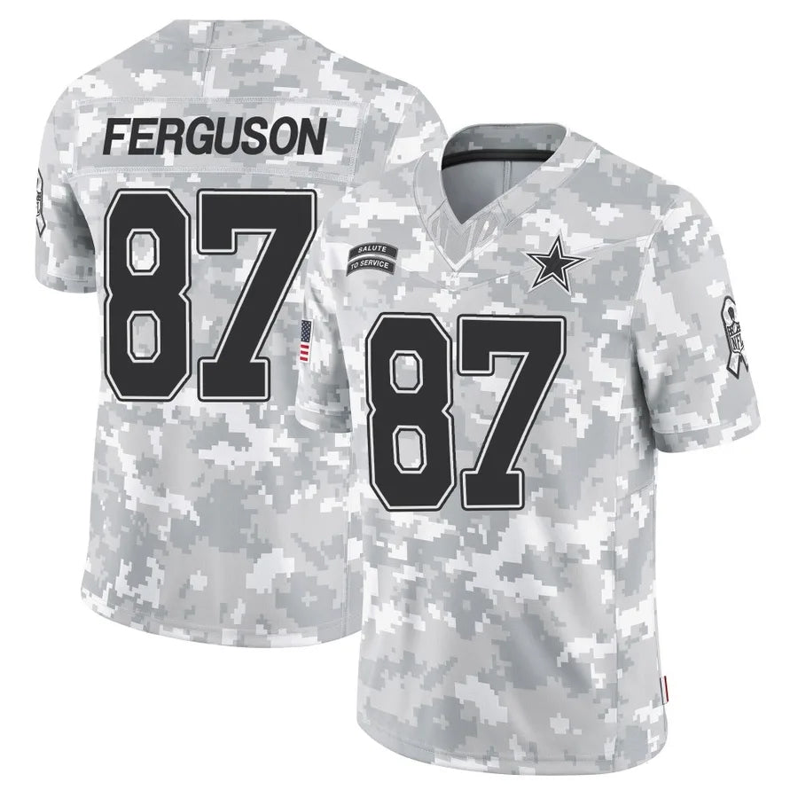 BIPIHUC D.Cowboys #87 Jake Ferguson Player Arctic Camo Salute to Service Limited Stitched Jerseys