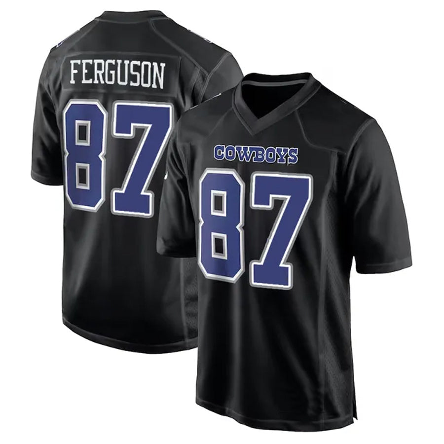 BIPIHUC D.Cowboys #87 Jake Ferguson Player Carbon Black Fashion Stitched Jerseys