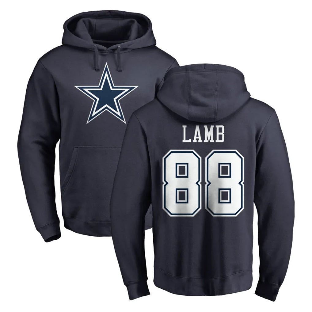 BIPIHUC D.Cowboys #88 CeeDee Lamb Player Navy Pullover Hoodies Limited Stitched Jerseys