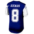 BIPIHUC D.Cowboys #8 Troy Aikman Navy Legacy Replica Jersey American Stitched Jersey