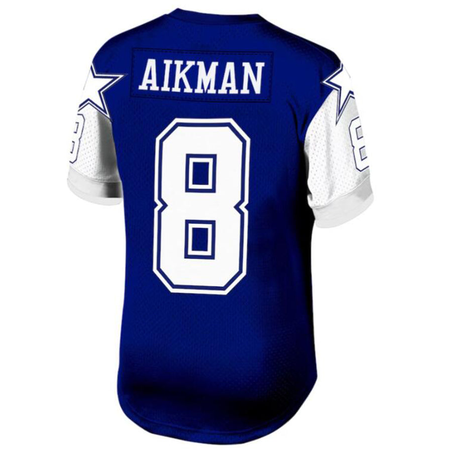 BIPIHUC D.Cowboys #8 Troy Aikman Navy Legacy Replica Jersey American Stitched Jersey