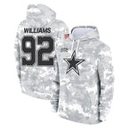 BIPIHUC D.Cowboys #92 Quinnen Williams Player Arctic Camo Salute to Service Hoodies Limited Game Stitched Jerseys