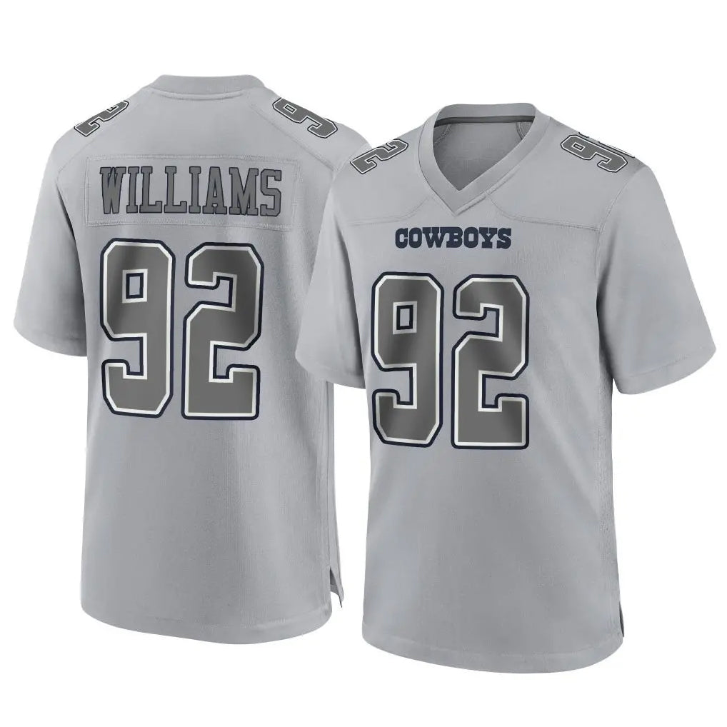 BIPIHUC D.Cowboys #92 Quinnen Williams Player Gray Atmosphere Fashion Home Game Stitched Jerseys