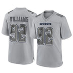 BIPIHUC D.Cowboys #92 Quinnen Williams Player Gray Atmosphere Fashion Home Game Stitched Jerseys