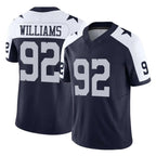BIPIHUC D.Cowboys #92 Quinnen Williams Player Navy-White Limited Alternate Vapor F.U.S.E. Home Game Stitched Jerseys