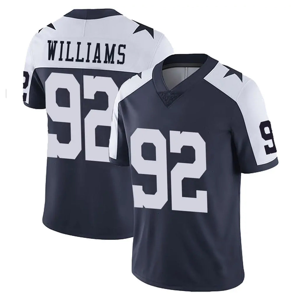 BIPIHUC D.Cowboys #92 Quinnen Williams Player Navy-White Limited Alternate Vapor Untouchable Home Game Stitched Jerseys