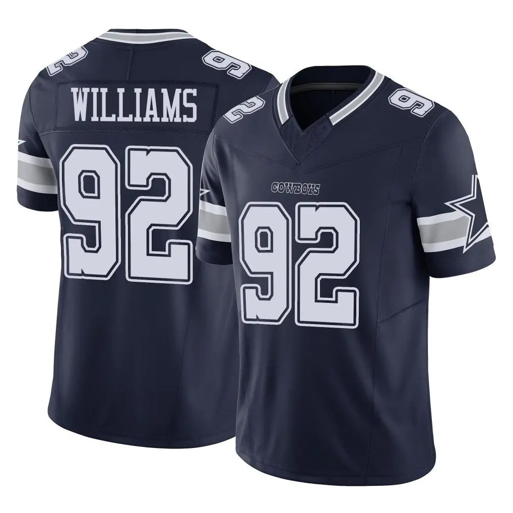 BIPIHUC D.Cowboys #92 Quinnen Williams Player Navy Limited Vapor F.U.S.E. Home Game Stitched Jerseys