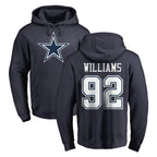 BIPIHUC D.Cowboys #92 Quinnen Williams Player Navy Pullover Hoodies Limited Stitched Jerseys