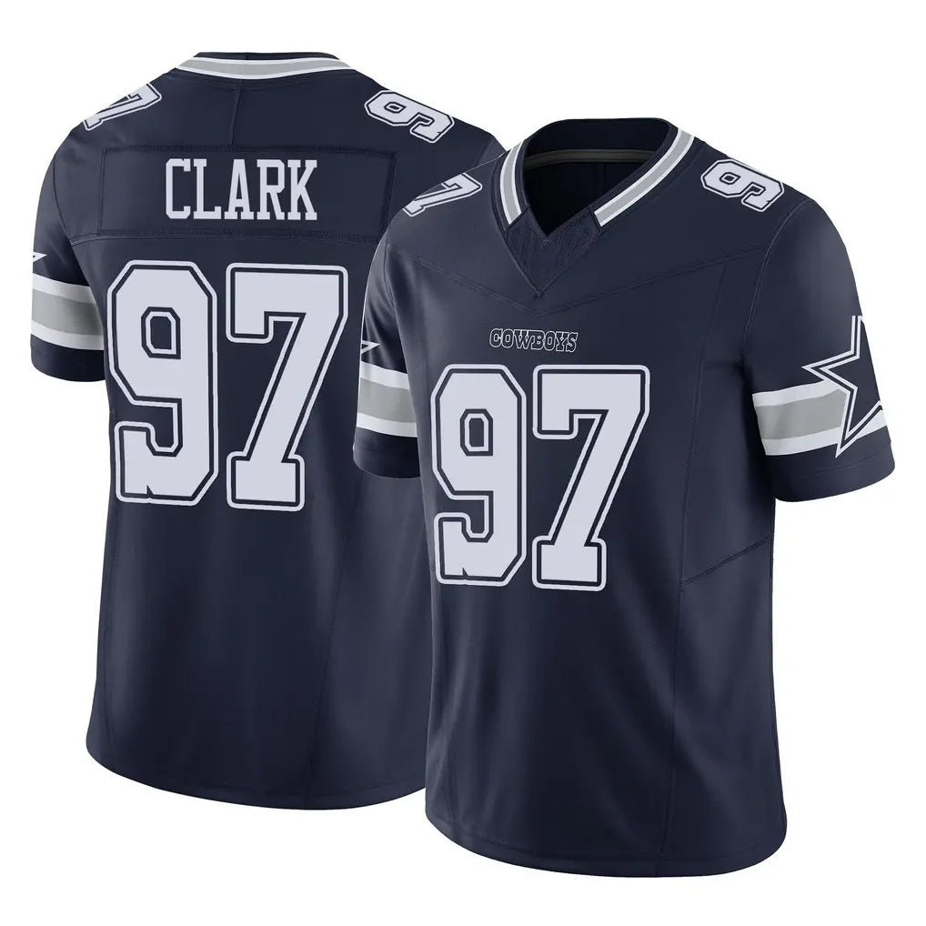 BIPIHUC D.Cowboys #97 Kenny Clark Player Navy Limited Vapor F.U.S.E. Home Game Stitched Jerseys