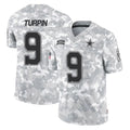 BIPIHUC D.Cowboys #9 KaVontae Turpin Player Arctic Camo Salute to Service Limited Home Game Stitched Jerseys