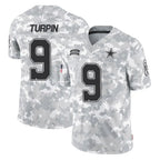 BIPIHUC D.Cowboys #9 KaVontae Turpin Player Arctic Camo Salute to Service Limited Home Game Stitched Jerseys