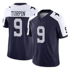 BIPIHUC D.Cowboys #9 KaVontae Turpin Player Navy-White Limited Alternate Vapor F.U.S.E. Home Game Stitched Jerseys