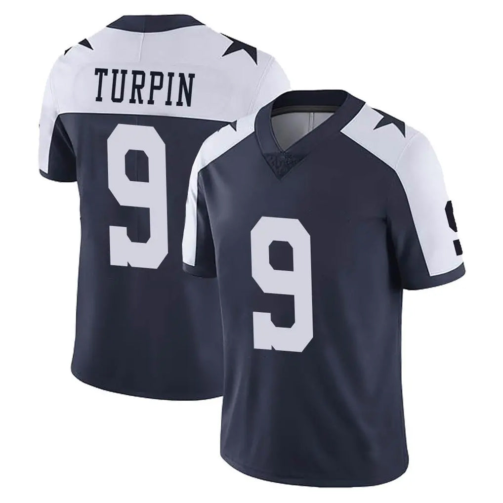 BIPIHUC D.Cowboys #9 KaVontae Turpin Player Navy-White Limited Alternate Vapor Untouchable Home Game Stitched Jerseys