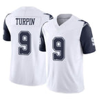 BIPIHUC D.Cowboys #9 KaVontae Turpin Player White-Navy Limited Vapor F.U.S.E. Home Game Stitched Jerseys
