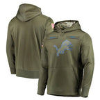 BIPIHUC D.Lions Olive Salute to Service Pullover Hoodies Home Game Blank Player Stitched Jerseys