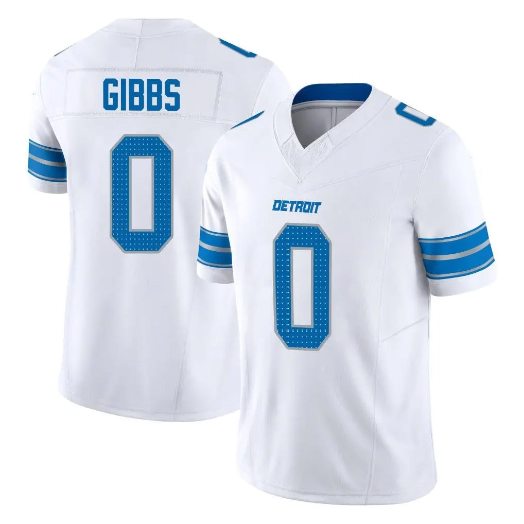 BIPIHUC D.Lions #0 Jahmyr Gibbs Player White Limited Vapor F.U.S.E. Alternate Home Game Stitched Jerseys