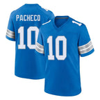BIPIHUC D.Lions #10 Isiah Pacheco Player Blue Alternate Home Game Stitched Jerseys
