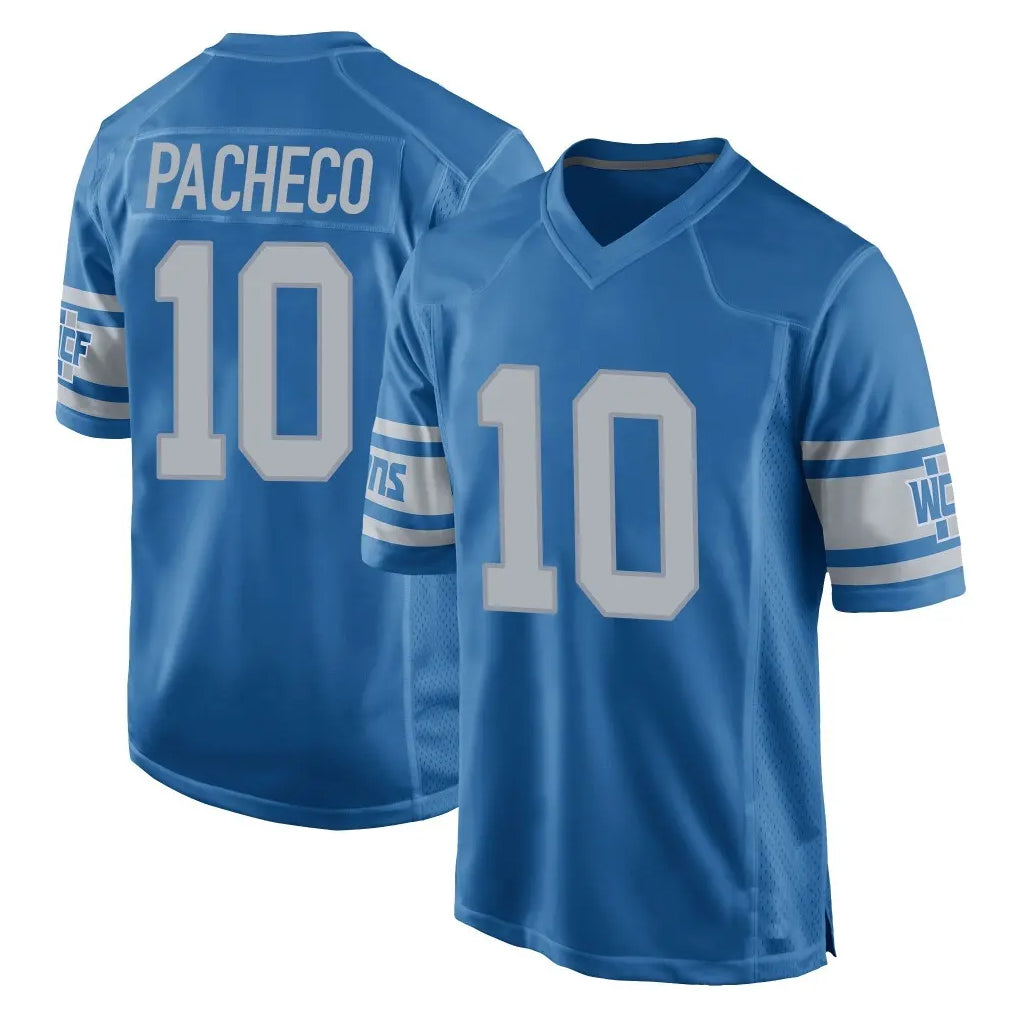 BIPIHUC D.Lions #10 Isiah Pacheco Player Blue Vapor Untouchable Throwback Game Stitched Jerseys