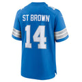BIPIHUC D.Lions #14 Amon-Ra St. Brown Blue Game Jersey American Stitched Jersey