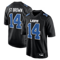 BIPIHUC D.Lions #14 Amon-Ra St. Brown Player Carbon Black Fashion Stitched Jerseys