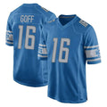 BIPIHUC D.Lions #16 Jared Goff Player Blue Home Game Stitched Jerseys