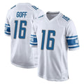 BIPIHUC D.Lions #16 Jared Goff Player White Home Game Stitched Jerseys