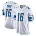 BIPIHUC D.Lions #16 Jared Goff Player White Home Game Stitched Jerseys