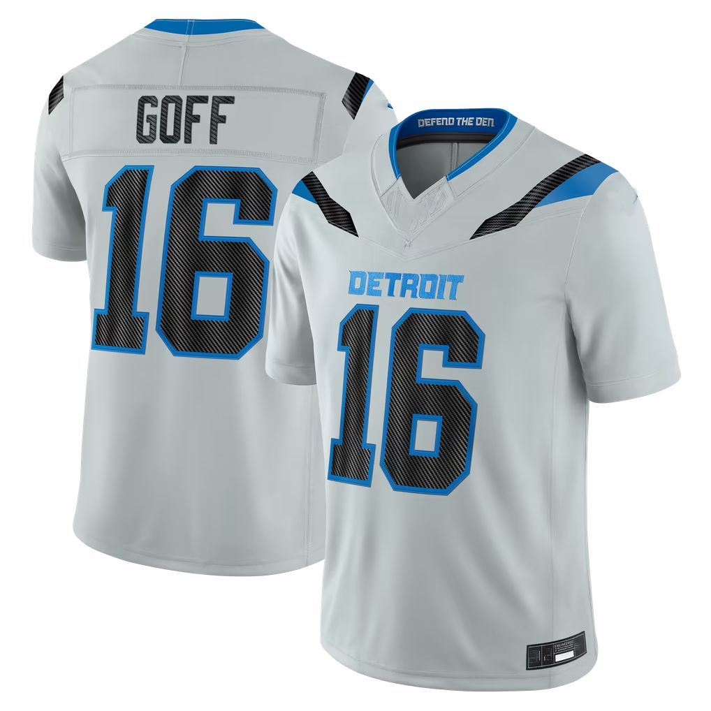 BIPIHUC D.Lions #16 Jared Goff Silver 2026 Rivalries Collection Limited Stitched Jerseys
