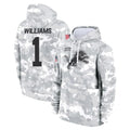 BIPIHUC D.Lions #1 Jameson Williams Player Arctic Camo Salute to Service Hoodies Limited Game Stitched Jerseys
