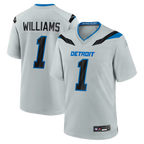 BIPIHUC D.Lions #1 Jameson Williams Silver 2026 Rivalries Collection Game Stitched Jerseys