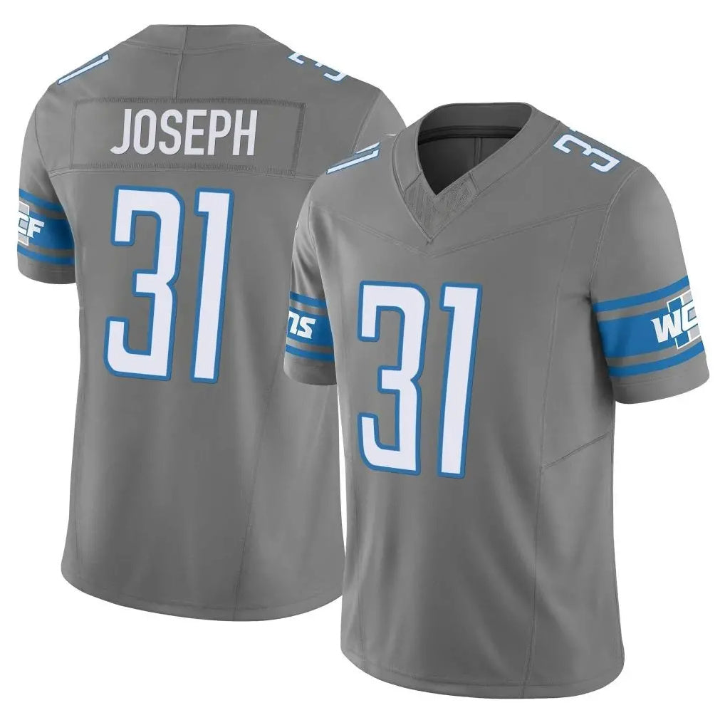 BIPIHUC D.Lions #31 Kerby Joseph Player Gray Vapor F.U.S.E. Limited Home Game Stitched Jerseys
