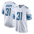 BIPIHUC D.Lions #31 Kerby Joseph Player White Home Game Stitched Jerseys