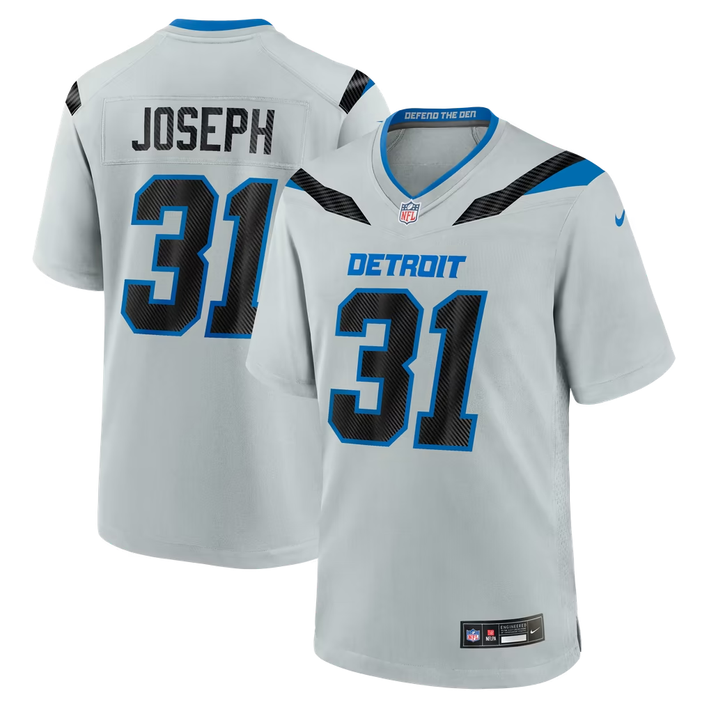 BIPIHUC D.Lions #31 Kerby Joseph Silver 2026 Rivalries Collection Game Stitched Jerseys