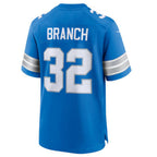 BIPIHUC D.Lions #32 Brian Branch Blue Game Jersey American Stitched Stitched Jerseys