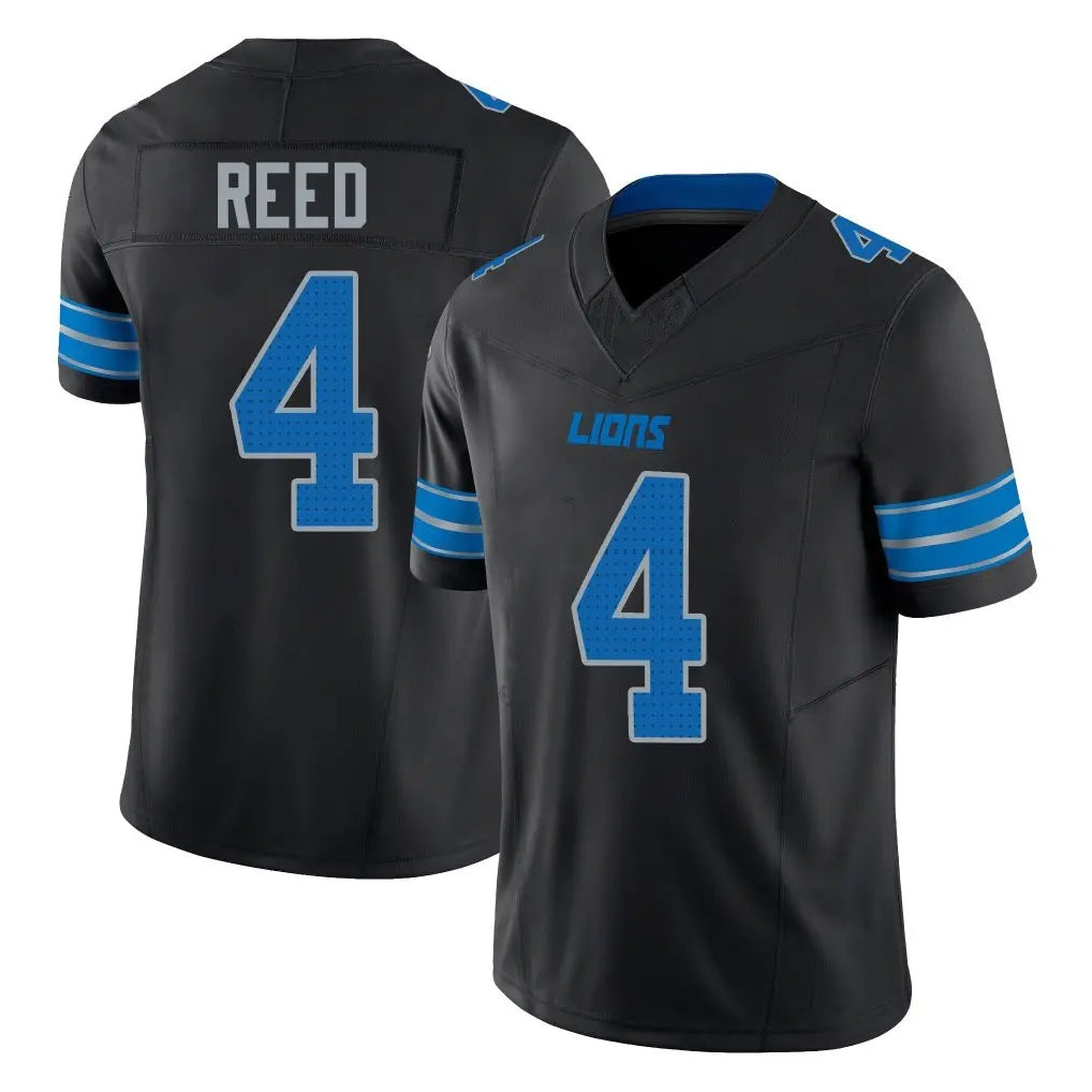 BIPIHUC D.Lions #4 D.J. Reed Player Black Alternate Vapor F.U.S.E. Limited Home Game Stitched Jerseys
