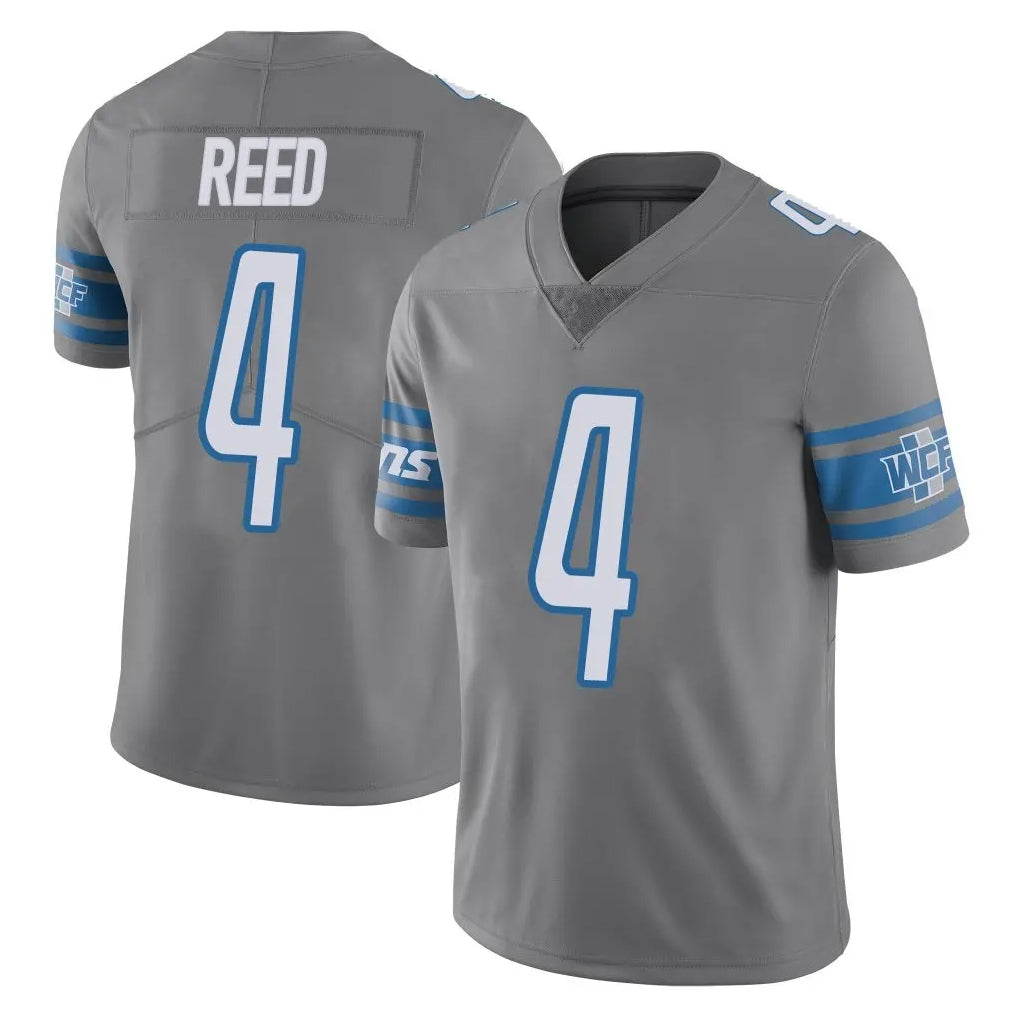 BIPIHUC D.Lions #4 D.J. Reed Player Gray Vapor Untouchable Limited Home Game Stitched Jerseys