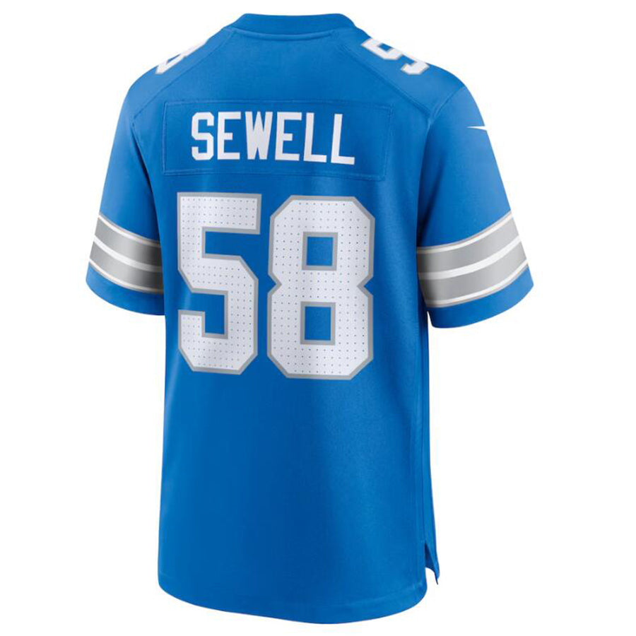 BIPIHUC D.Lions #58 Penei Sewell Blue Game Jersey American Stitched Jerseys