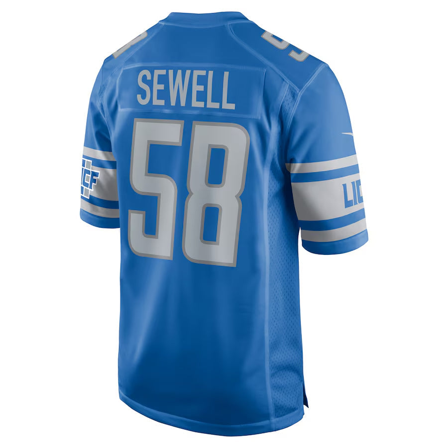BIPIHUC D.Lions #58 Penei Sewell Player Blue Game Stitched Jerseys