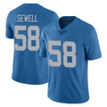 BIPIHUC D.Lions #58 Penei Sewell Player Blue Limited Throwback Vapor Untouchable Stitched Jerseys
