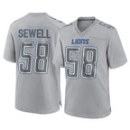 BIPIHUC D.Lions #58 Penei Sewell Player Gray Atmosphere Fashion Home Game Stitched Jerseys