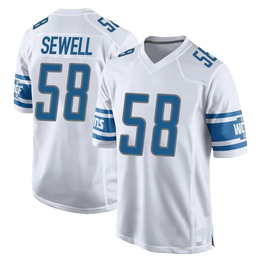BIPIHUC D.Lions #58 Penei Sewell Player White Home Game Stitched Jerseys