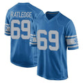 BIPIHUC D.Lions #69 Tate Ratledge Player Blue Vapor Untouchable Throwback Game Stitched Jerseys