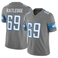 BIPIHUC D.Lions #69 Tate Ratledge Player Gray Vapor F.U.S.E. Limited Home Game Stitched Jerseys