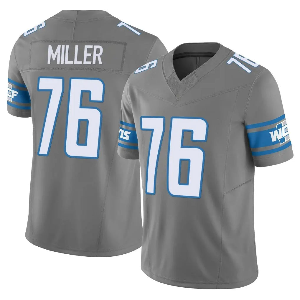 BIPIHUC D.Lions #76 Blake Miller Player Gray Vapor F.U.S.E. Limited Home Game Stitched Jerseys
