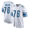 BIPIHUC D.Lions #76 Blake Miller Player White Home Game Stitched Jerseys